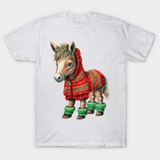 Knitted Christmas Horse T-Shirt